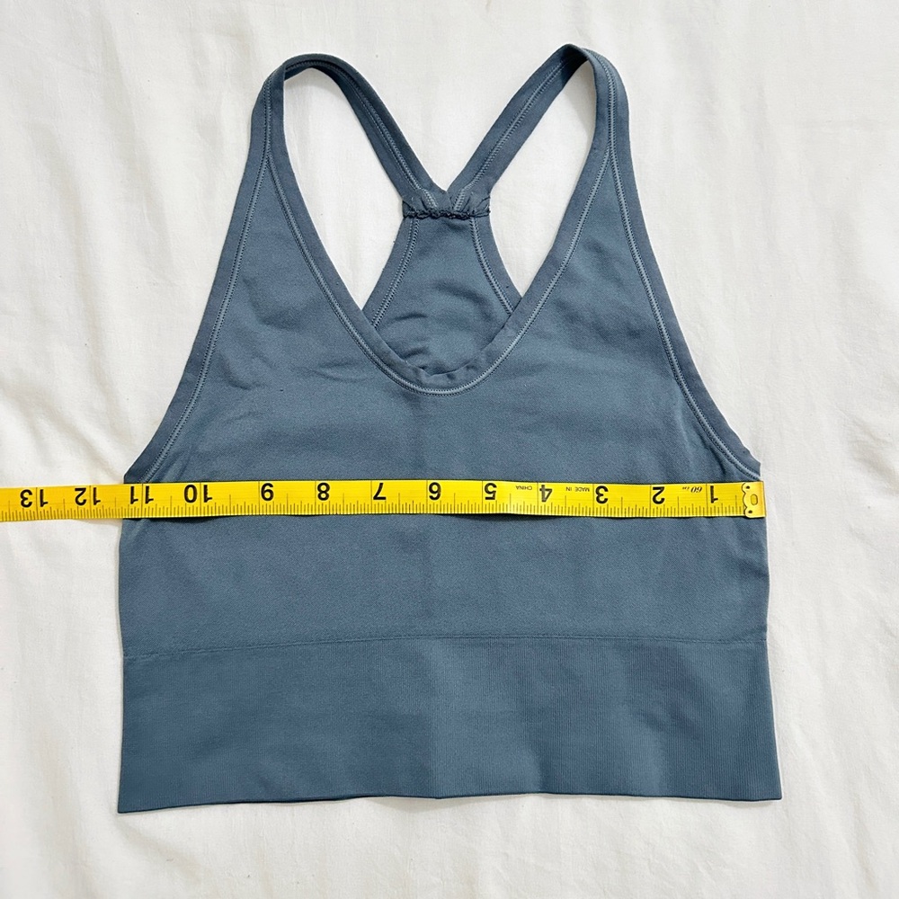 Z By Zella Longline Racerback Sports Bra - Teal - S - Picture 4 of 5